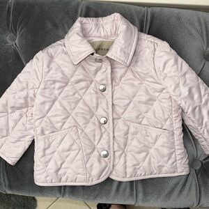 Burberry Light Pink Quilted Kids Jacket